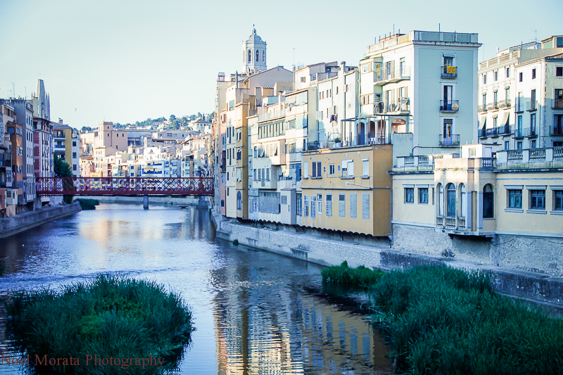 Girona river views of historic center