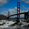 Golden Gate Bridge from Marshall Beach