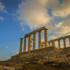 Entering the grounds of the temple of Poseidon