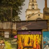 East End traditional architecture and graffiti