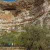 Exploring the Montezuma Indian cliff dwellings from a distance