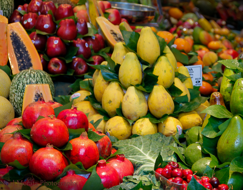 Fruits locally and internationally sourced