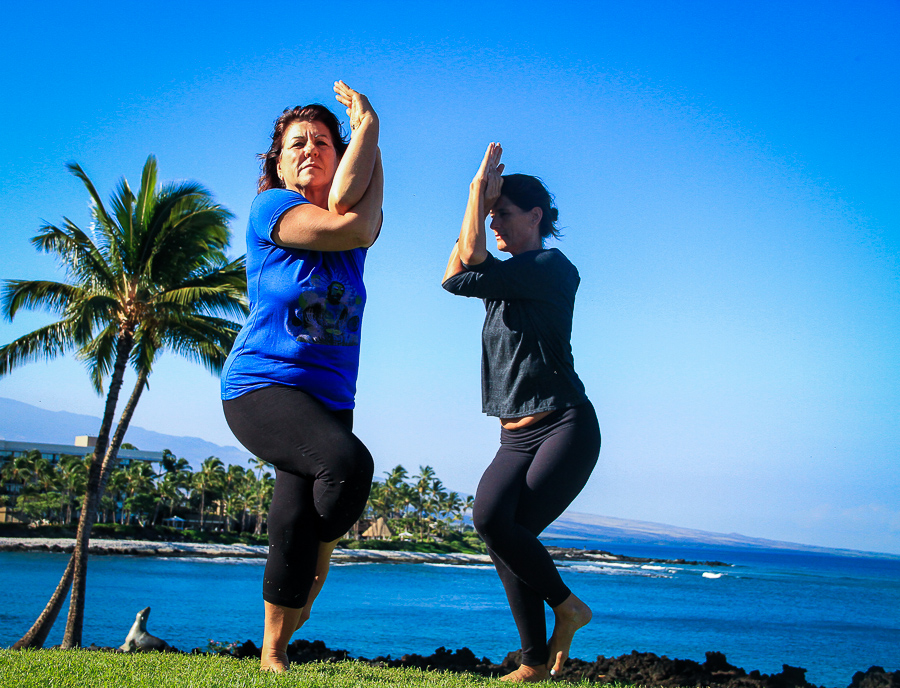 Yoga in Hawaii resort style