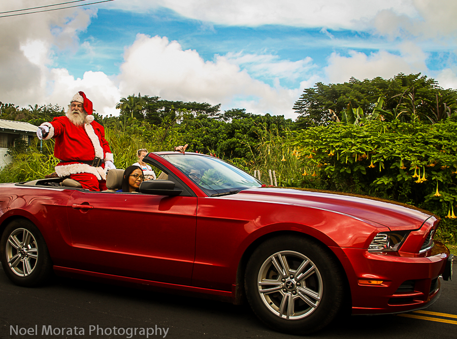 A Christmas parade in Hawaii