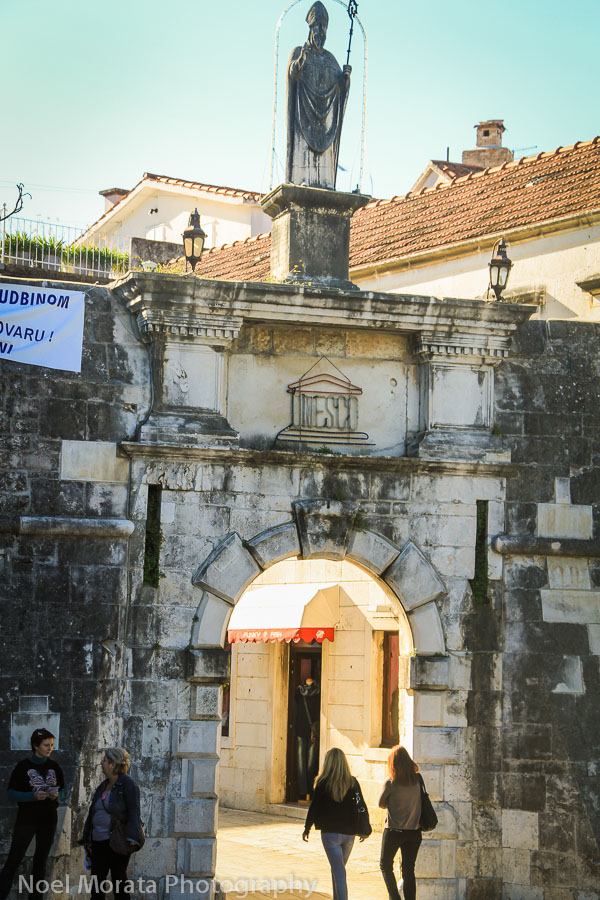 The main city gate of Trogir in Croatia
