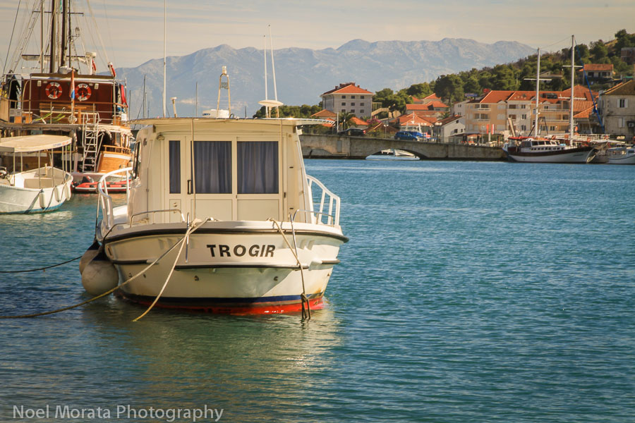 Trogir marina and mainland