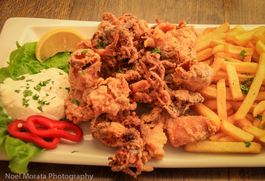 Simple fried seafood at Primosten