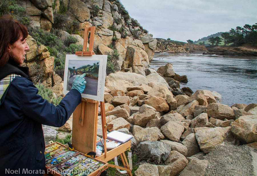 An artist captures the scenic beauty of Point Lobos
