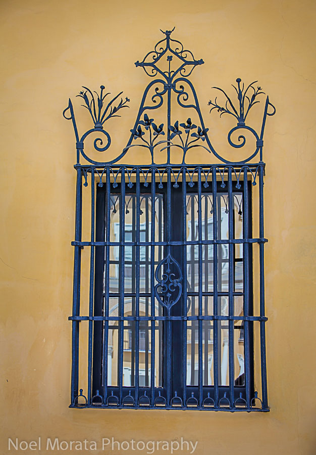 Ornate ironwork in Seville, Spain