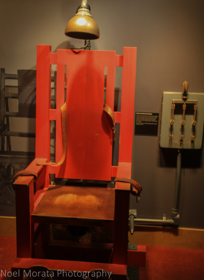 The electric chair at the Mob Museum