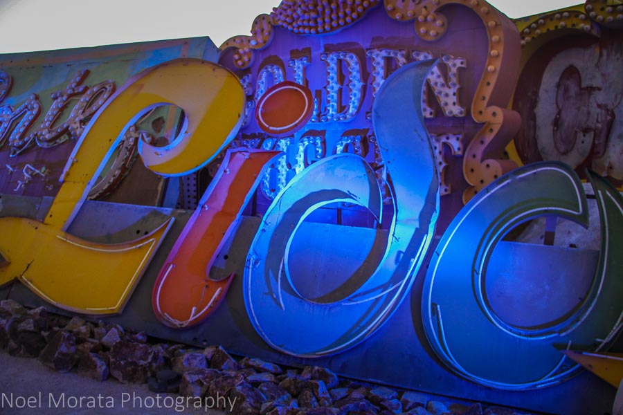The iconic Lido sign at the Neon Museum