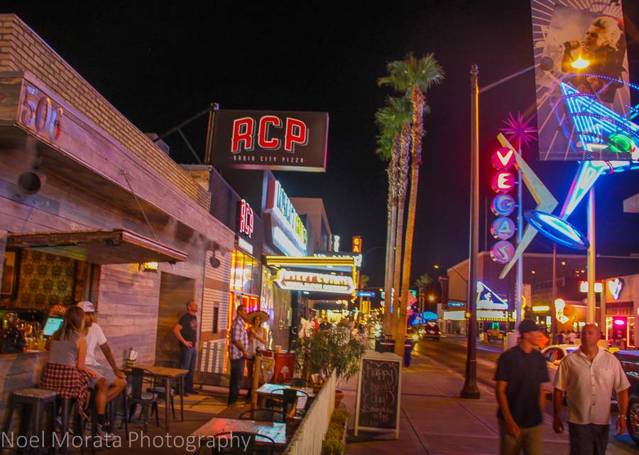 East Fremont Street at night time