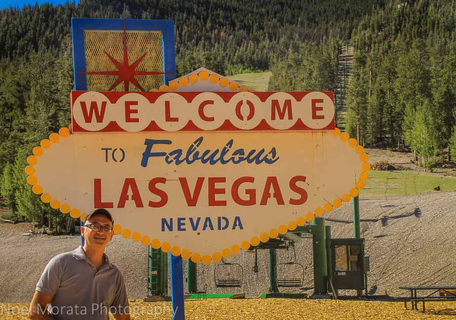 Photo op with the Welcome Las Vegas sign 