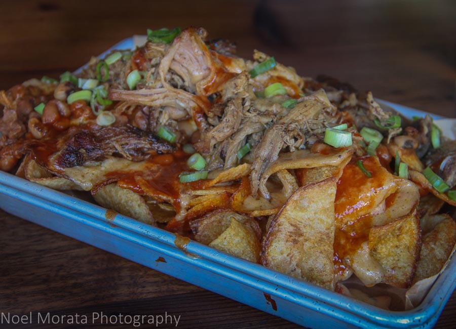 Brisket and BBQ yummies at Southpaw on Mission