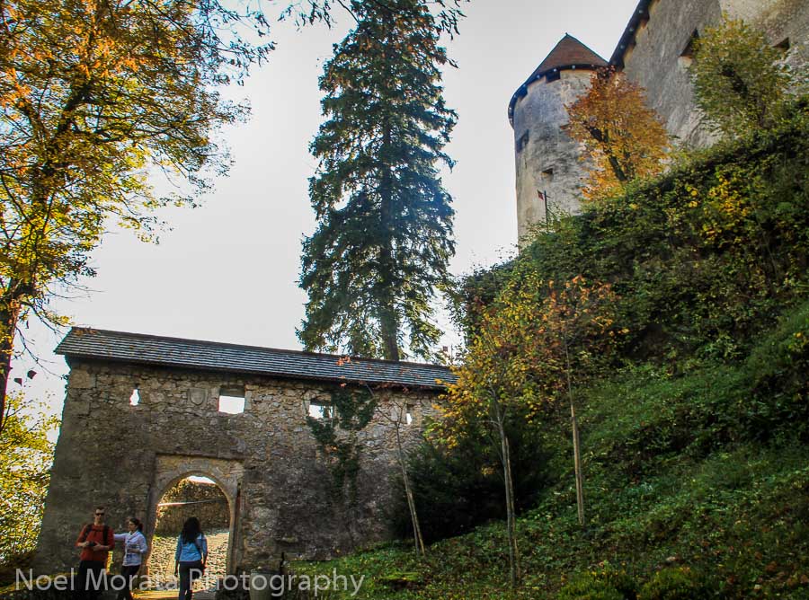 The Bled castle entrance appears 