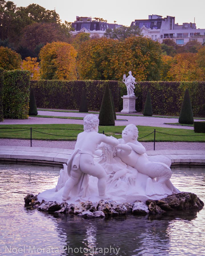 Animated sculpture of Children at the Belvedere gardens in Vienna