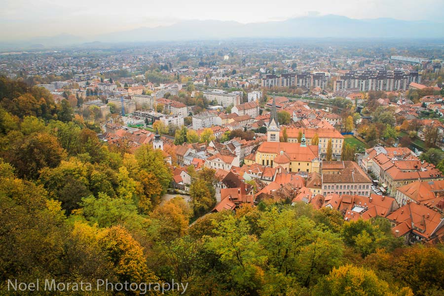 Colorful Ljubljana panorama