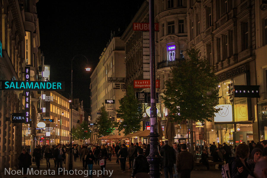 Main pedestrian zone around the Cathedral of Vienna