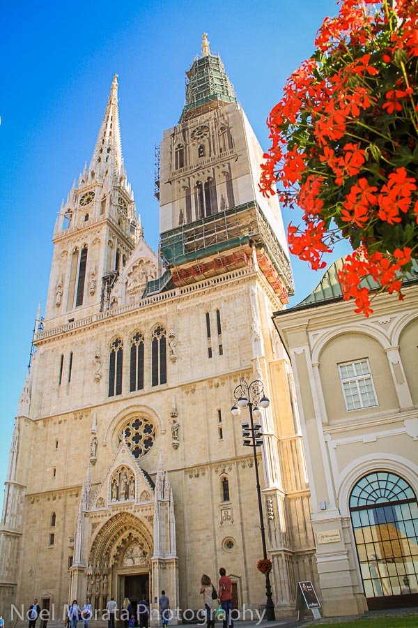 The exterior facade of Zagreb Cathedral