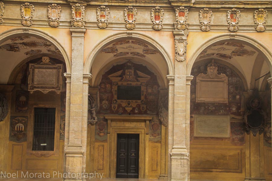 An interior detail of a Bologna landmark