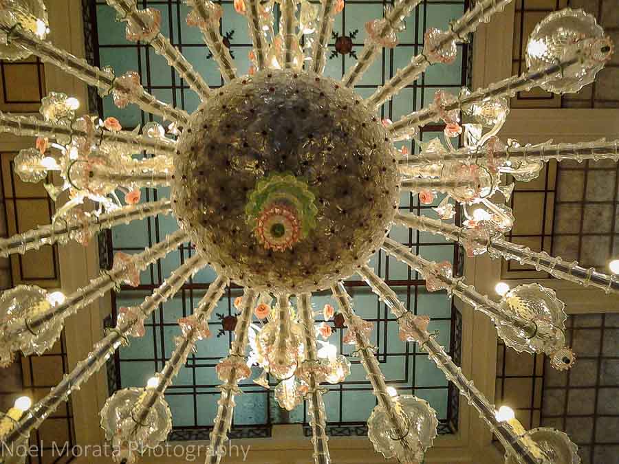 Chandelier in the medical center of Riolo Terme