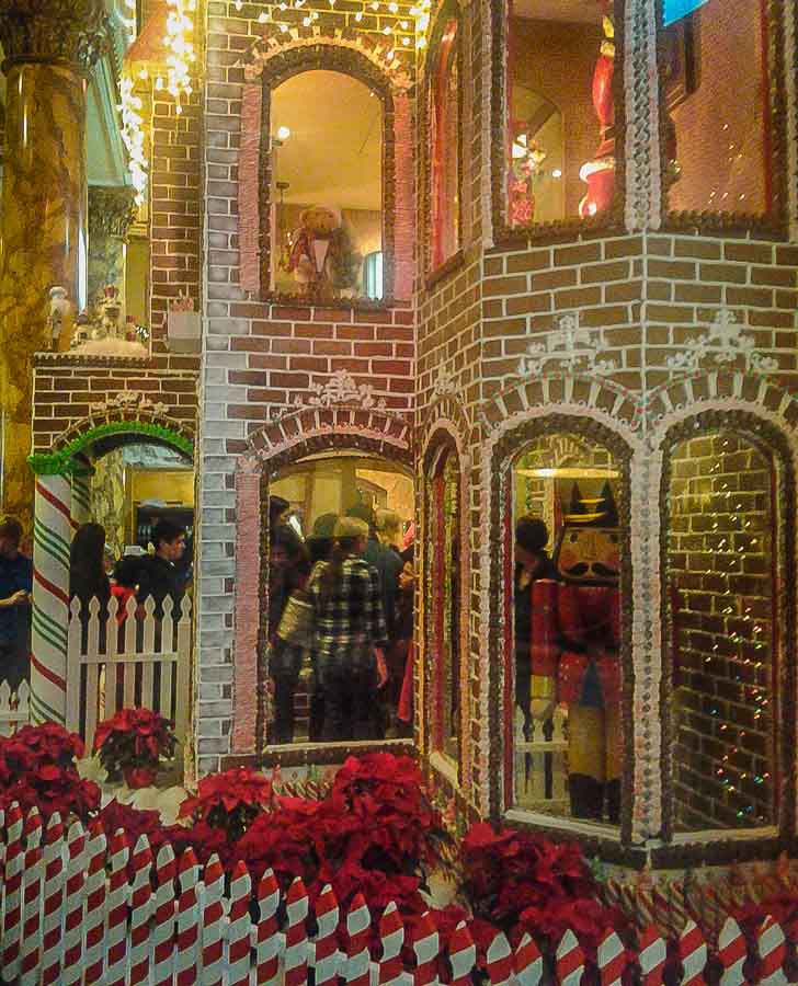 Life size gingerbread house at the Fairmont