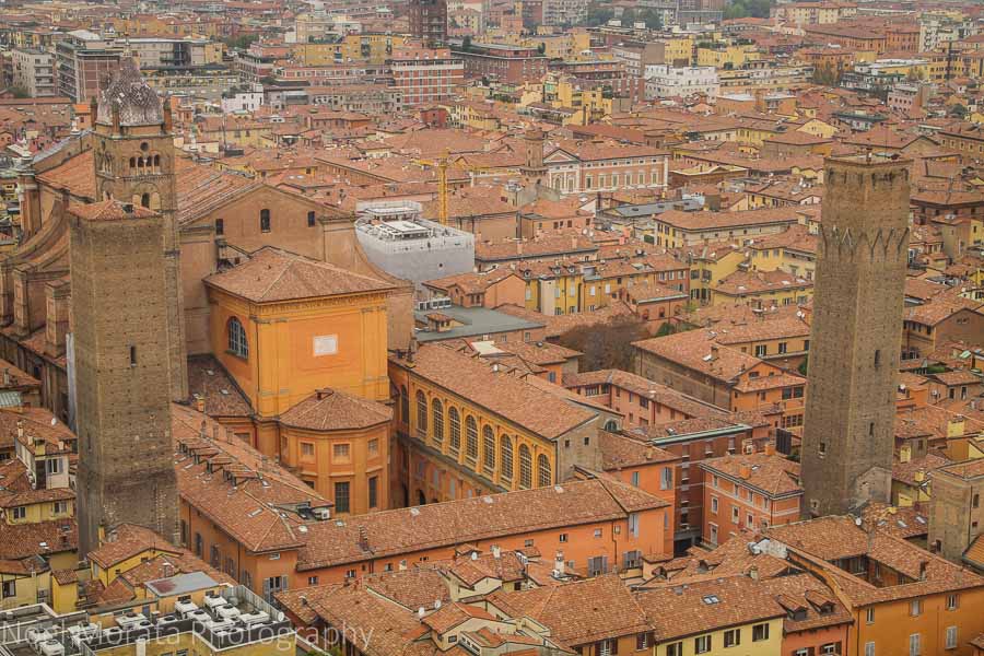 Towers of Bologna and the city panorama