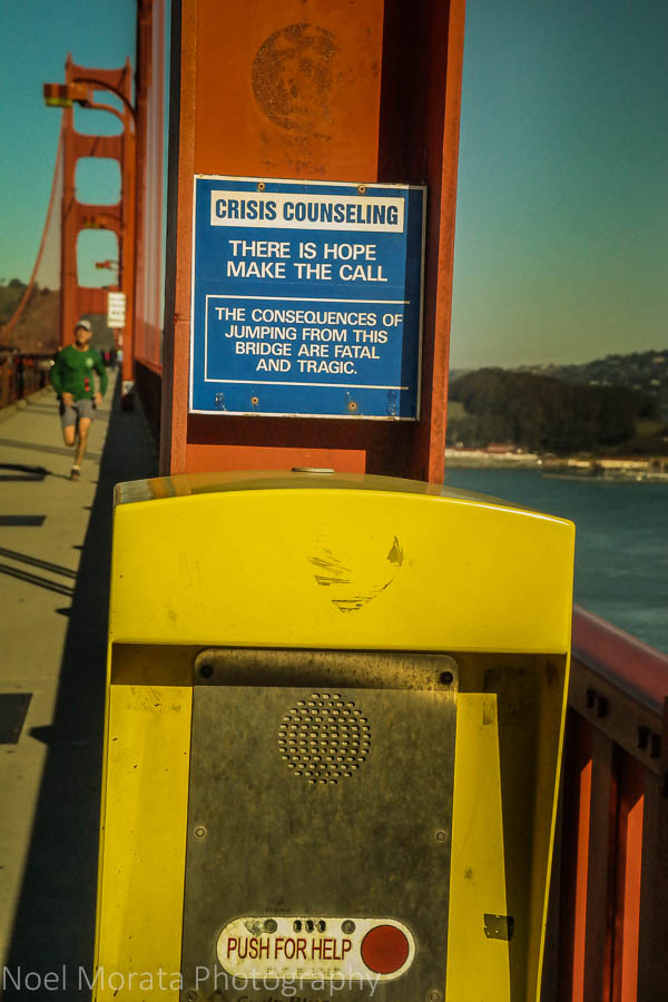 Emergency box at the Golden Gate Bridge
