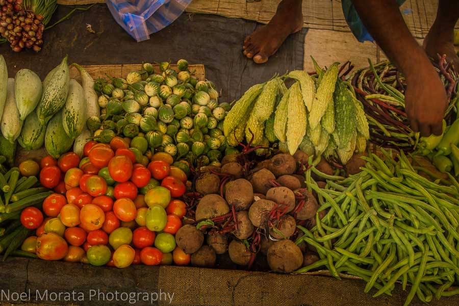 Fresh produce at the Negombo outdoor market