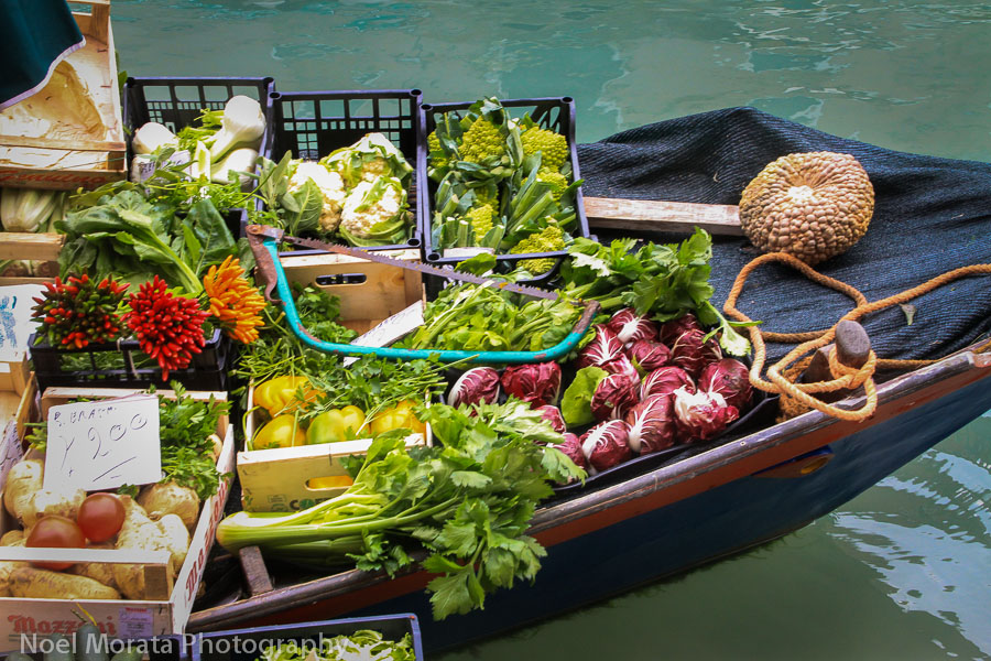 Murano fresh vegetables via boat