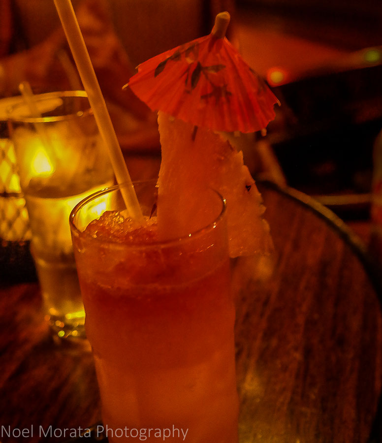 Tropical drinks at the Tonga room