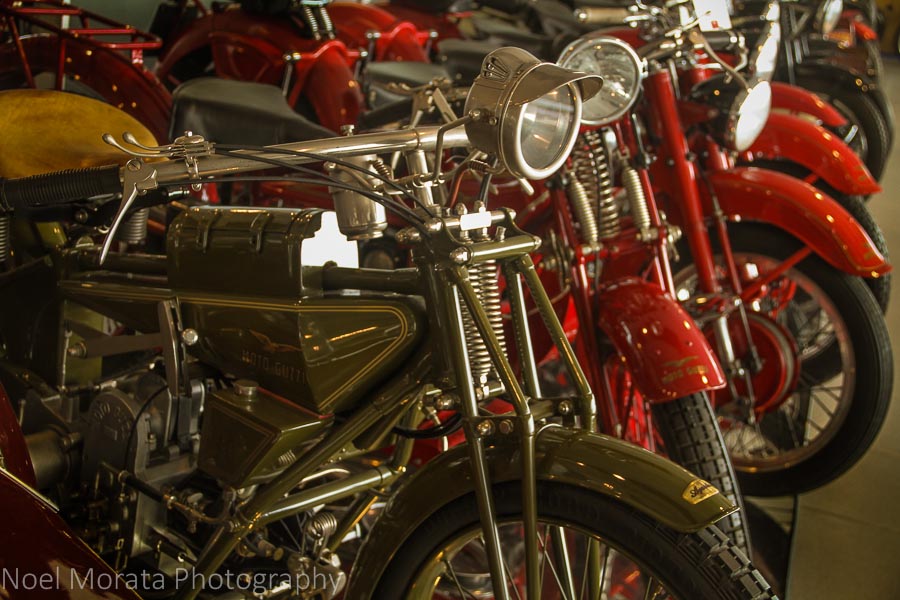 Collectors motorcycles on the third floor of Museo Nicolis