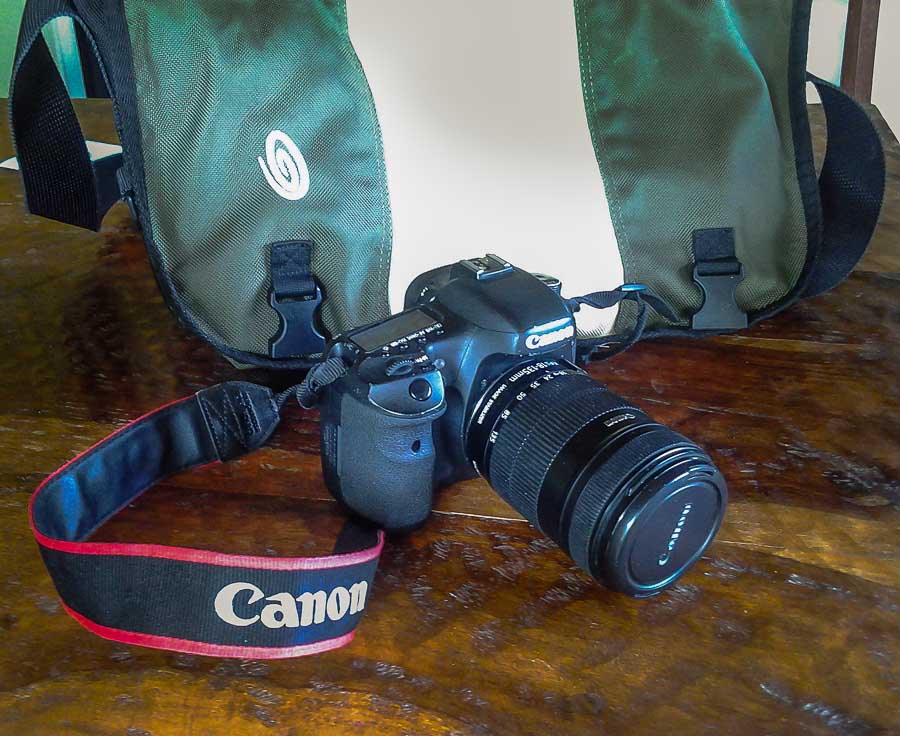 Camera and bag is always ready to go