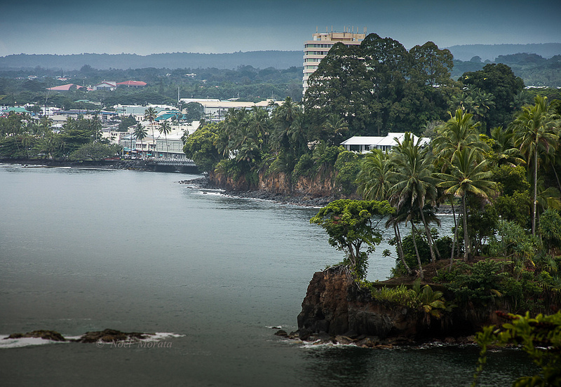 Hilo bay scenic view of downtown