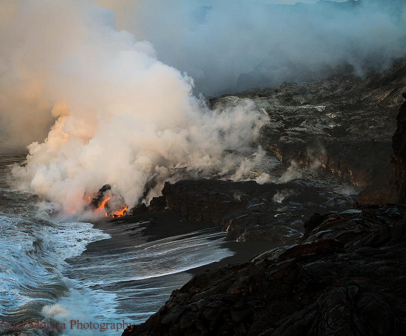 Kilauea ocean lava entry April 2013