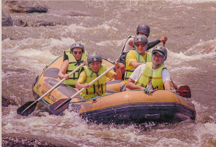 Rafting down the Mae Taeng river