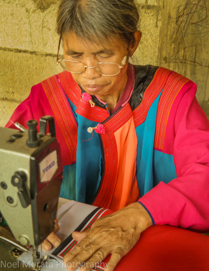 Lisu elder sewing project, Lisu village tribe