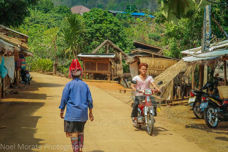Streets at the Ahka village tribe in Northern Thailand
