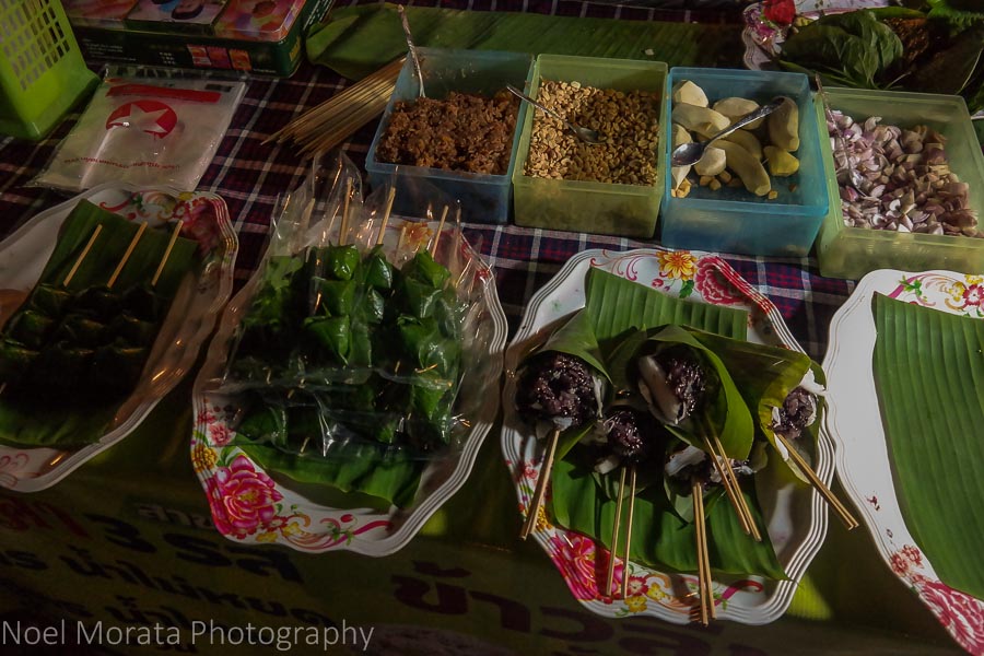 Street food in Chiang Khan's night market