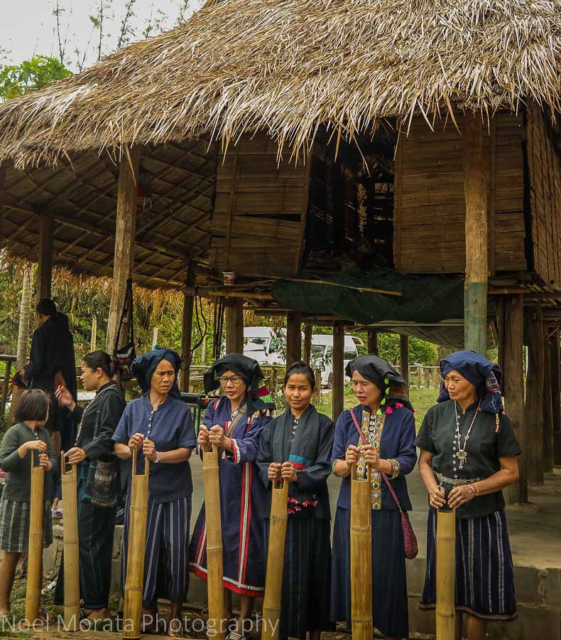 Musical instruments and singing at Ta Dam village