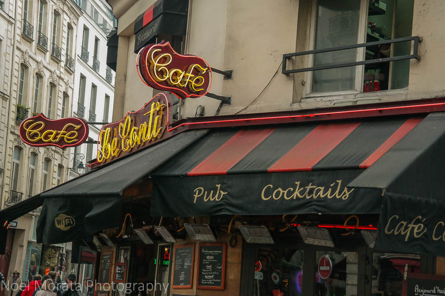 Colorful and trendy cafes in St. Germain des Pres