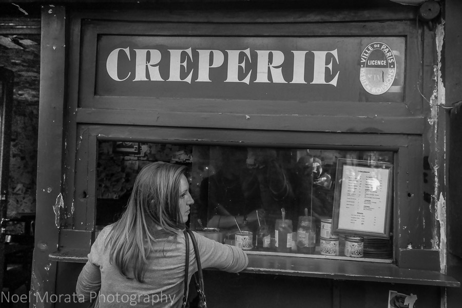 Waiting for a crepe in Monmarte, Paris