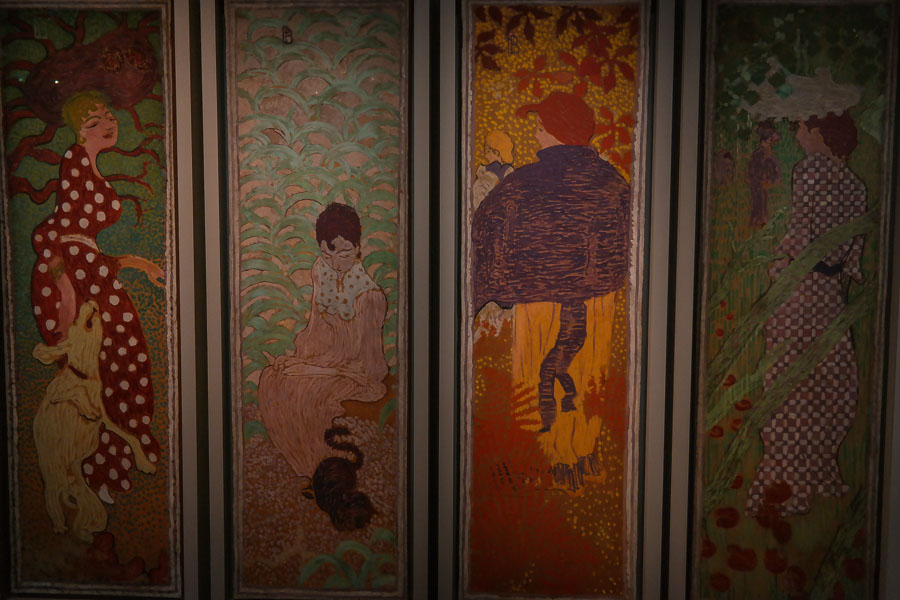 Paneled Pierre Bonnard paintings at the D'Orsay