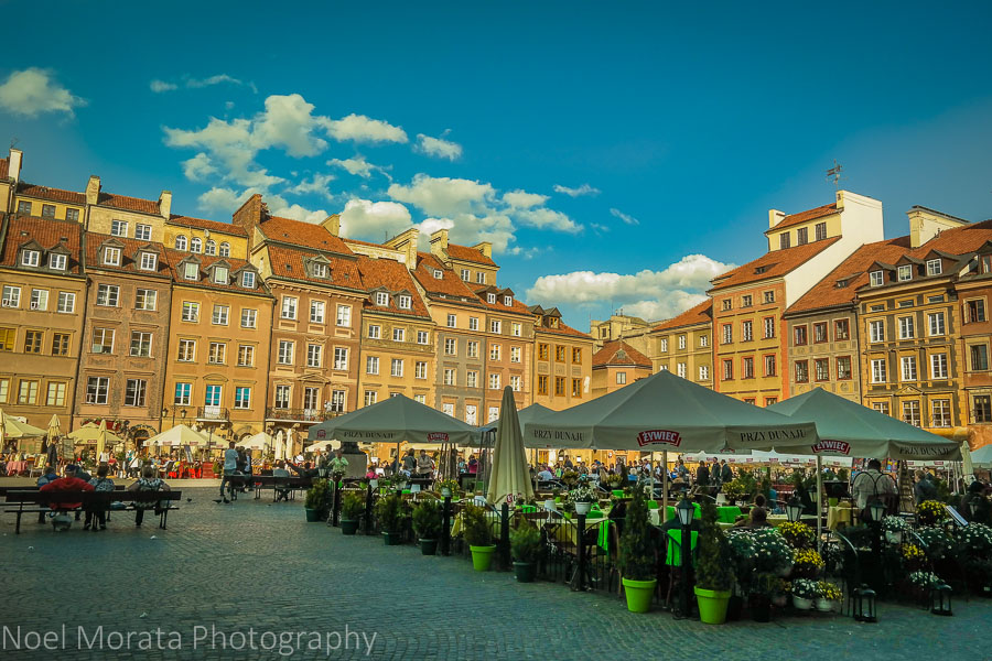 Historic central district at Warsaw, Poland