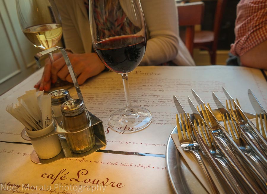 Eating and touring Prague in one day - a meal at Café Louvre