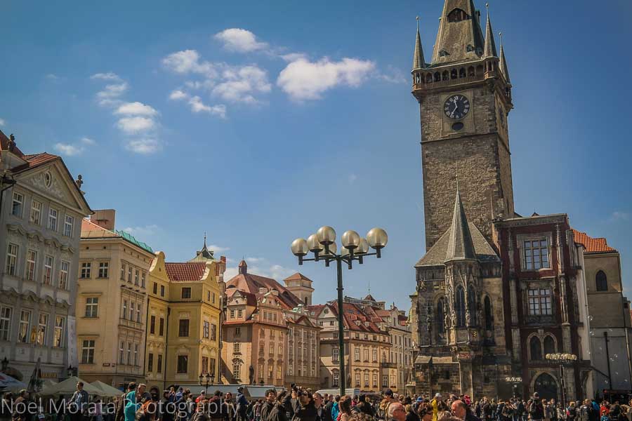A first impression of Prague - Travel Photo Mondays - main square and town hall tower