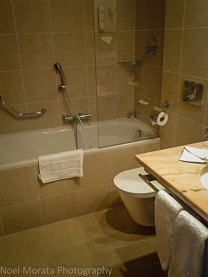 Bathroom details at Hotel Clement, Prague city center