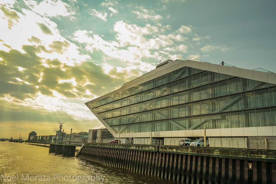 Dramatic architecture along Hamburg's harbor