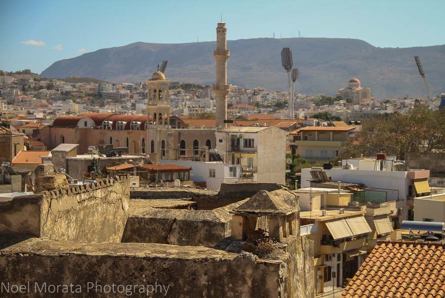 Chania from above at the Minoan hill Chania, Crete