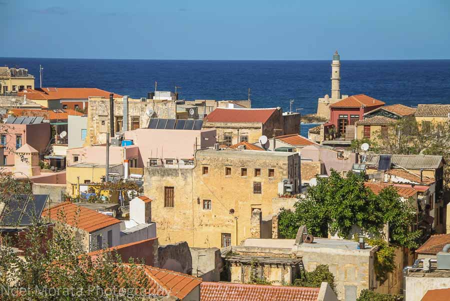 Looking down to the old town of Chania - Exploring Chania, 
